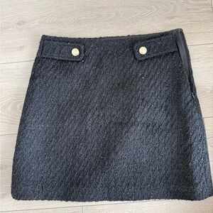Michael Kors Black Textured Mini Skirt